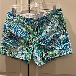 Lilly Pulitzer Callahan Blue Let’s Cha Cha  Women's 5” Shorts